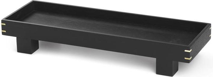 Taca Bon 36 cm czarna drewniana