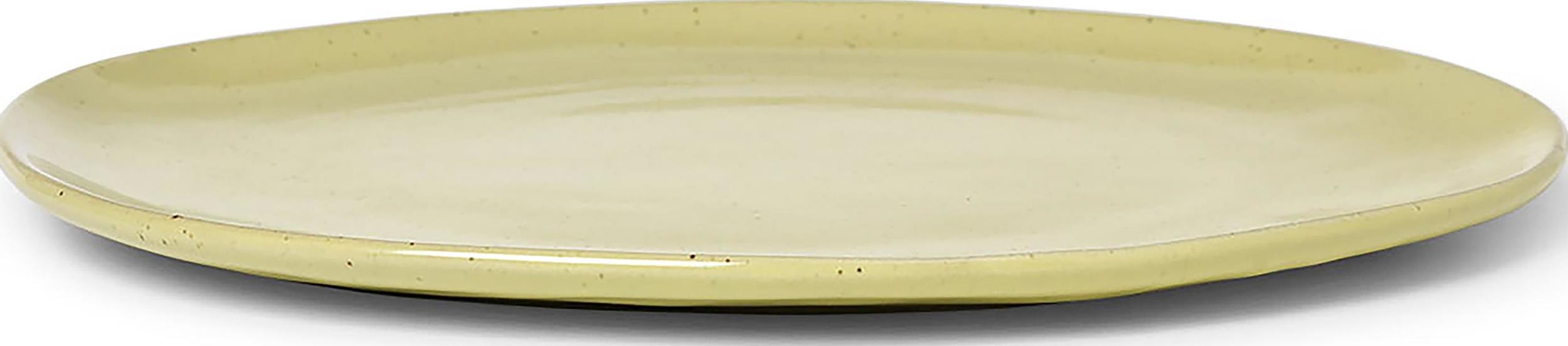 Talerz obiadowy Flow 27 cm żółty