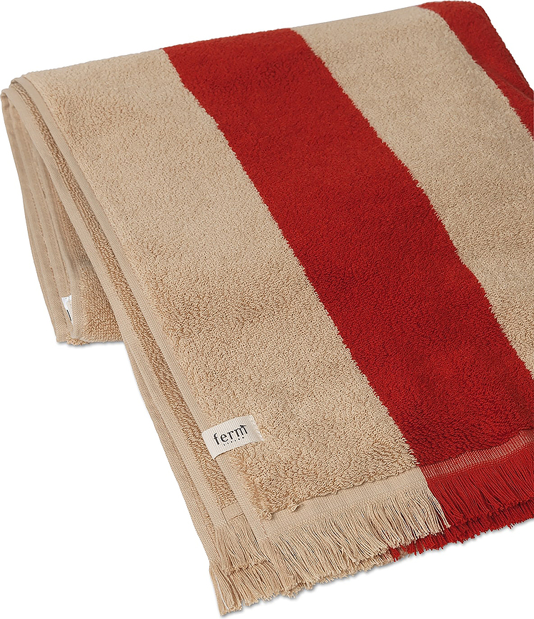 Toalla Alee, 70 x 140 cm, negro y beige