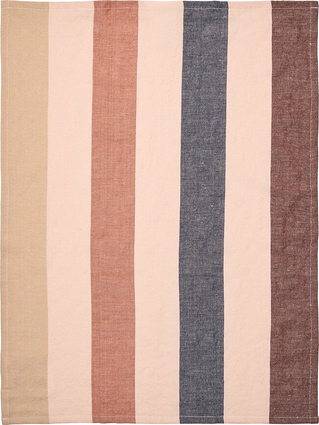 Torchon de cuisine Hale à rayures 50 x 70 cm, orange et multicolore