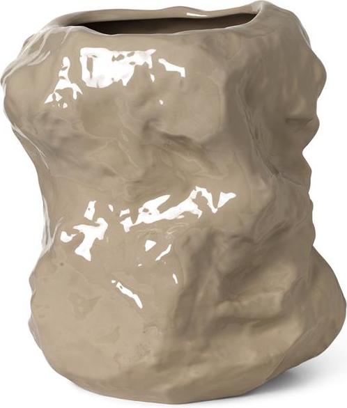 Tuck Vase beige