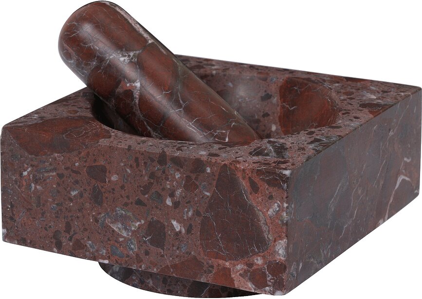 Tvara mozsár törővel, bordó