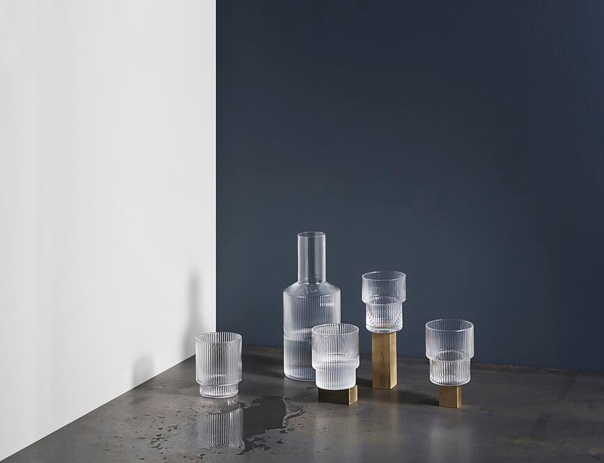Vasos bajos Ripple, transparentes, 4 unidades