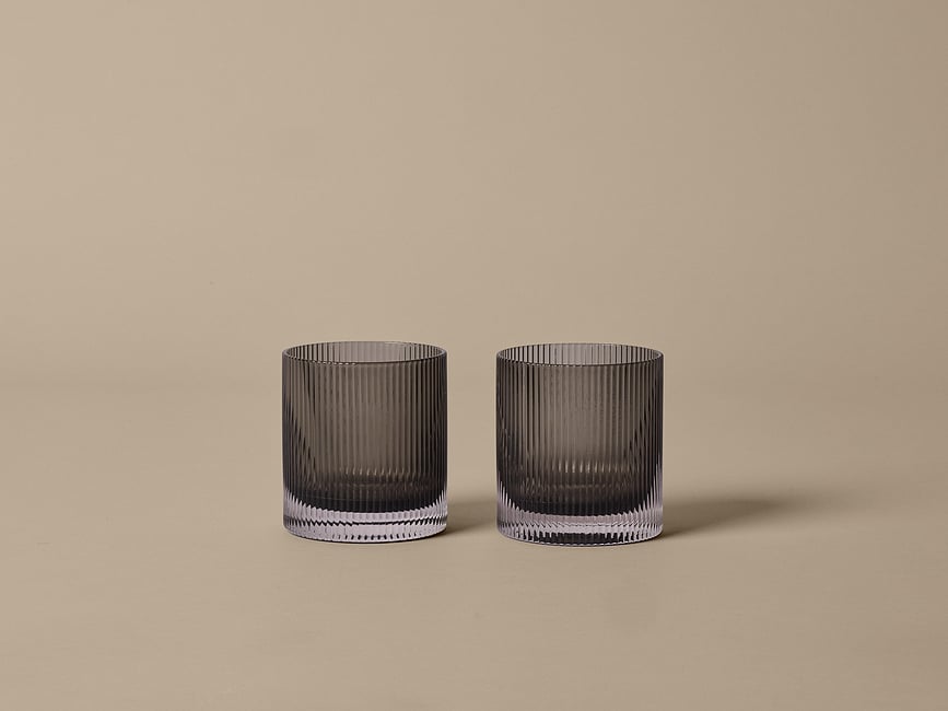 Vasos Ripple Tumbler, 250 ml, gris ahumado, 2 unidades