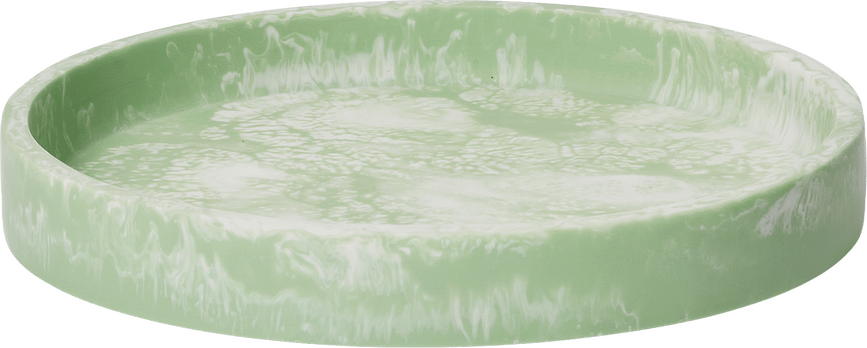 Vassoio decorativo Mist rotondo 20 cm, color menta