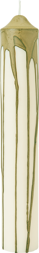 Vela de columna Dryp Pillar, 30 cm, oliva