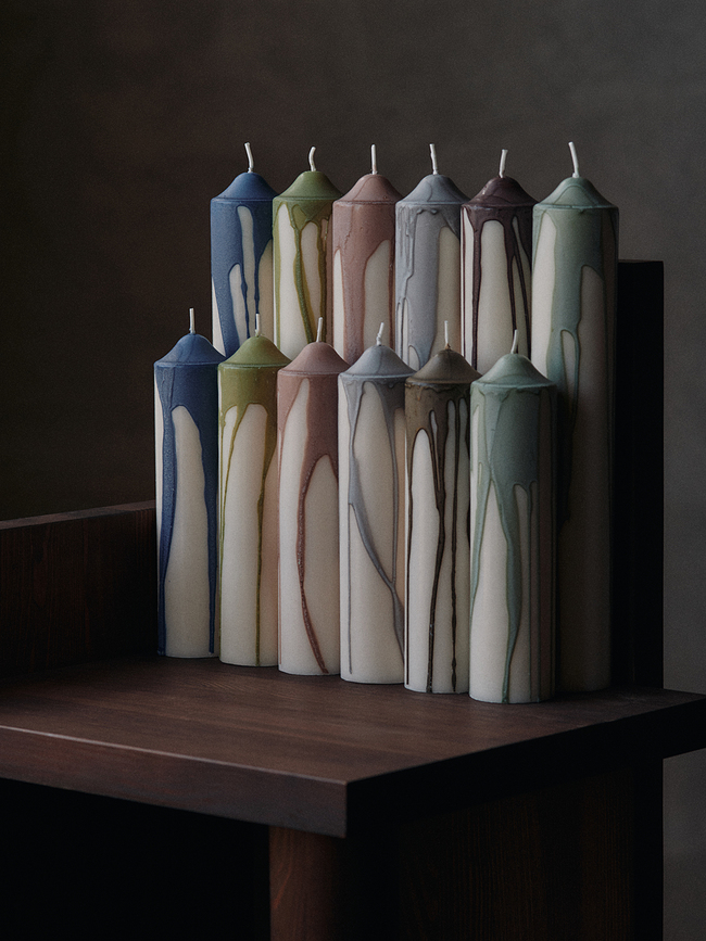 Vela Pilar Dryp, 30 cm, azul