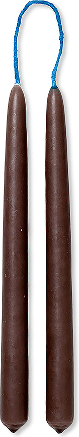 Velas Dipped, 15 cm, marrones, 8 unidades