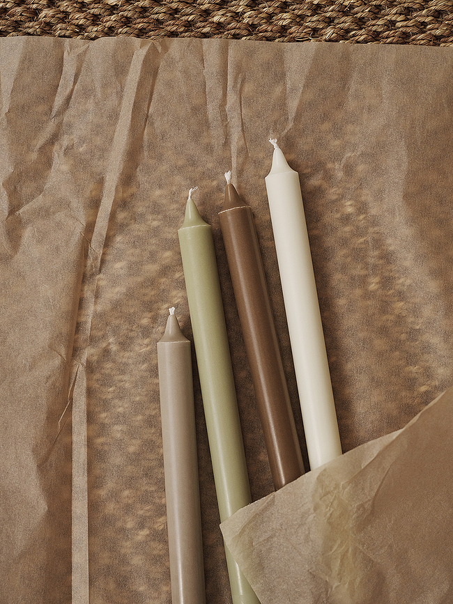 Velas Pure, de colores, 4 unidades