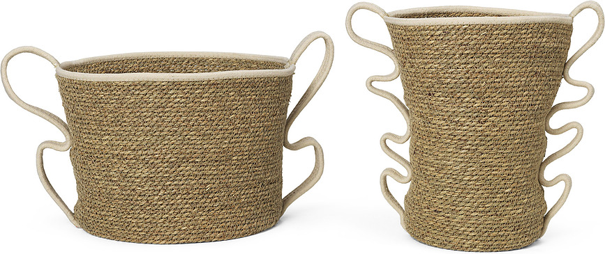 Verso Förvaringskorgar, beige/vit, 2 st