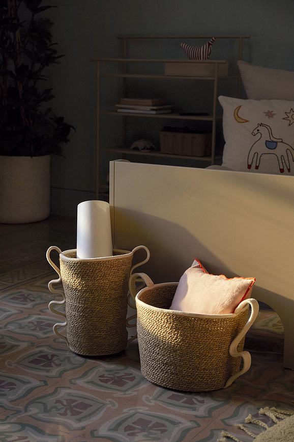 Verso Paniers de Rangement, beige et marron, Lot de 2