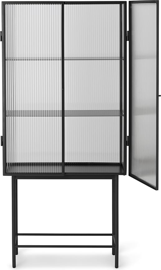 Vitrína Haze 155 cm, čierna