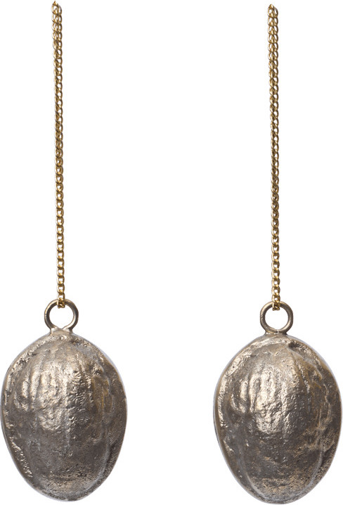 Walnut Christbaumschmuck Messing, 2 St.