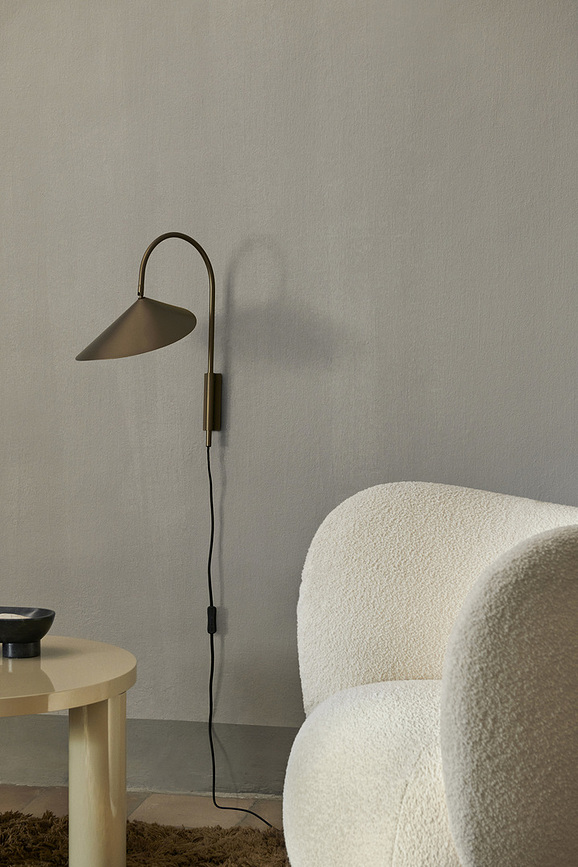 Wandlamp met verstelbare arm Arum, cashmere