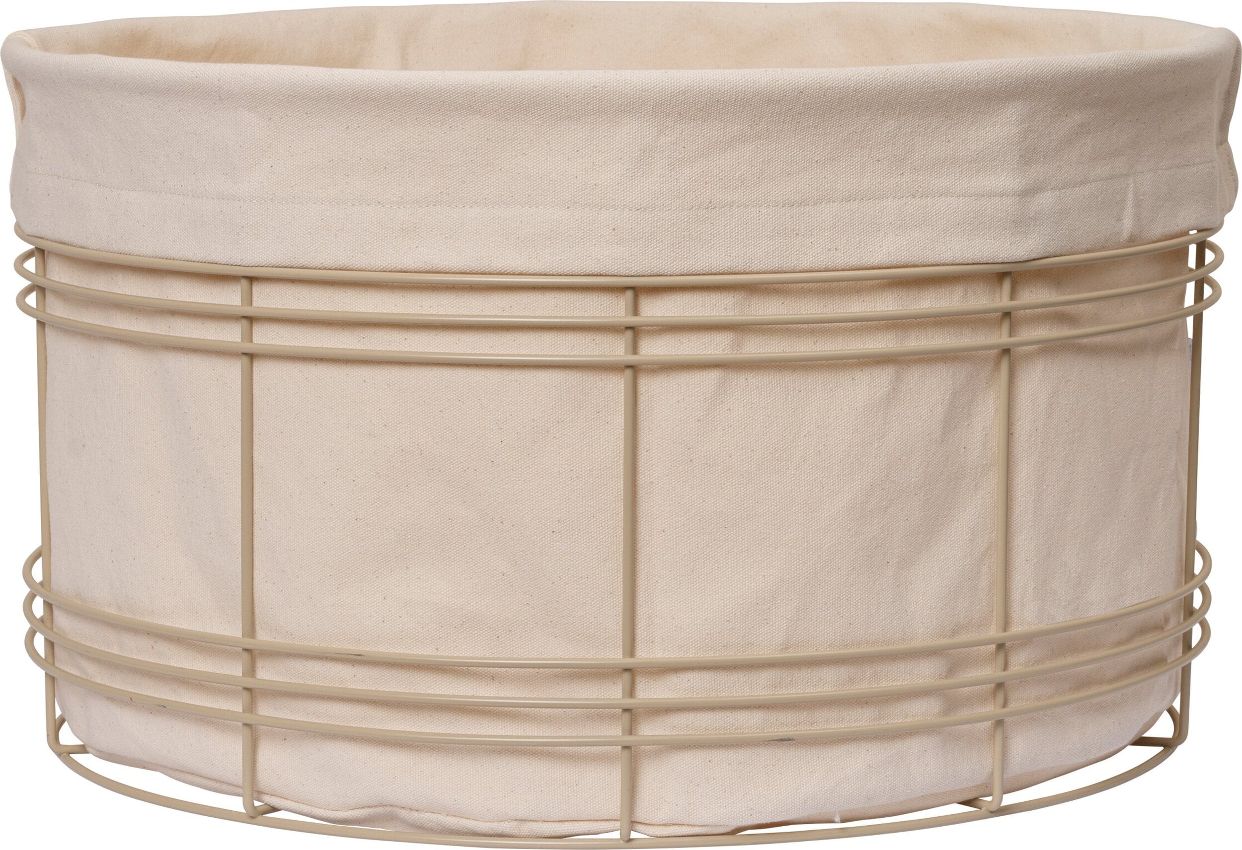 Wäschekorb Fio niedrig, beige