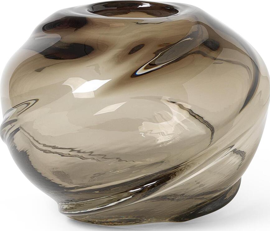 Water Swirl Vaza okrogla, siva