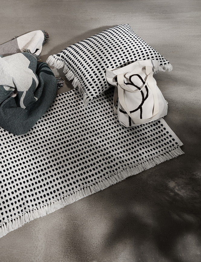 Way Coussin Décoratif, noir et blanc