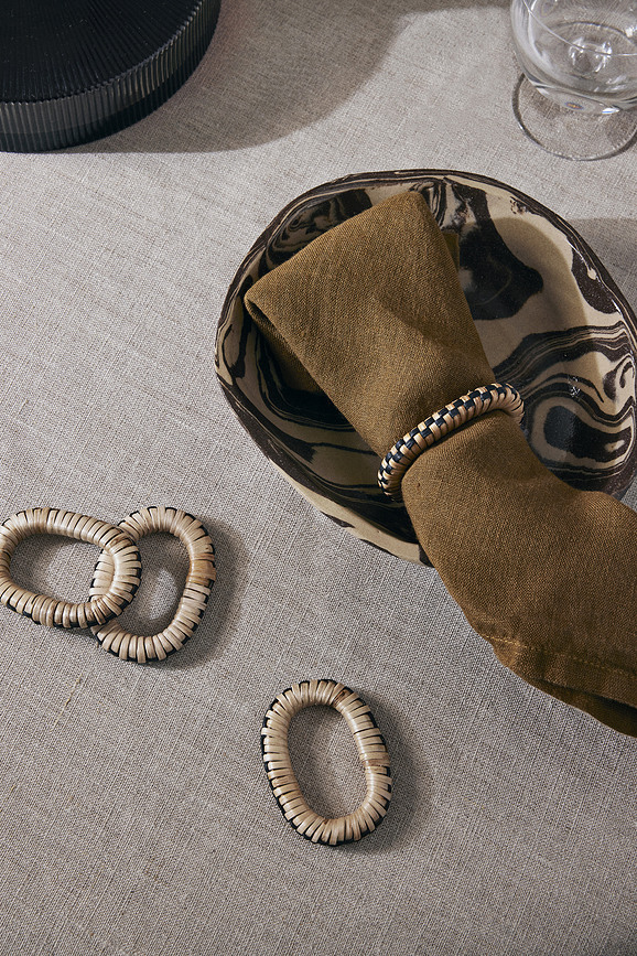 Weave Ronds de Serviette, Lot de 4