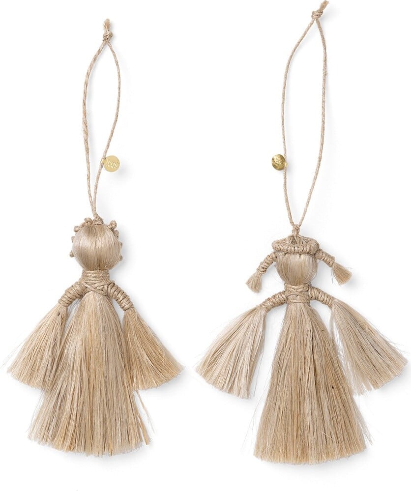 Wing Angels Christbaumschmuck natur, 2 St.