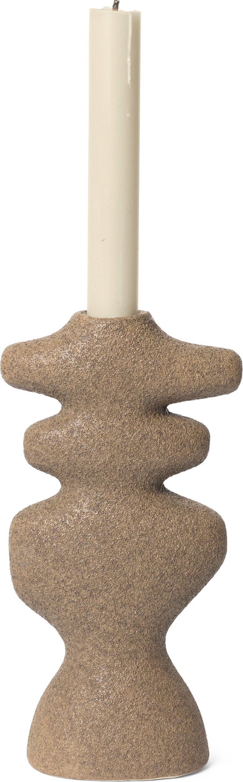 Yara Klassischer Kerzenhalter 19,5 cm sandfarbig
