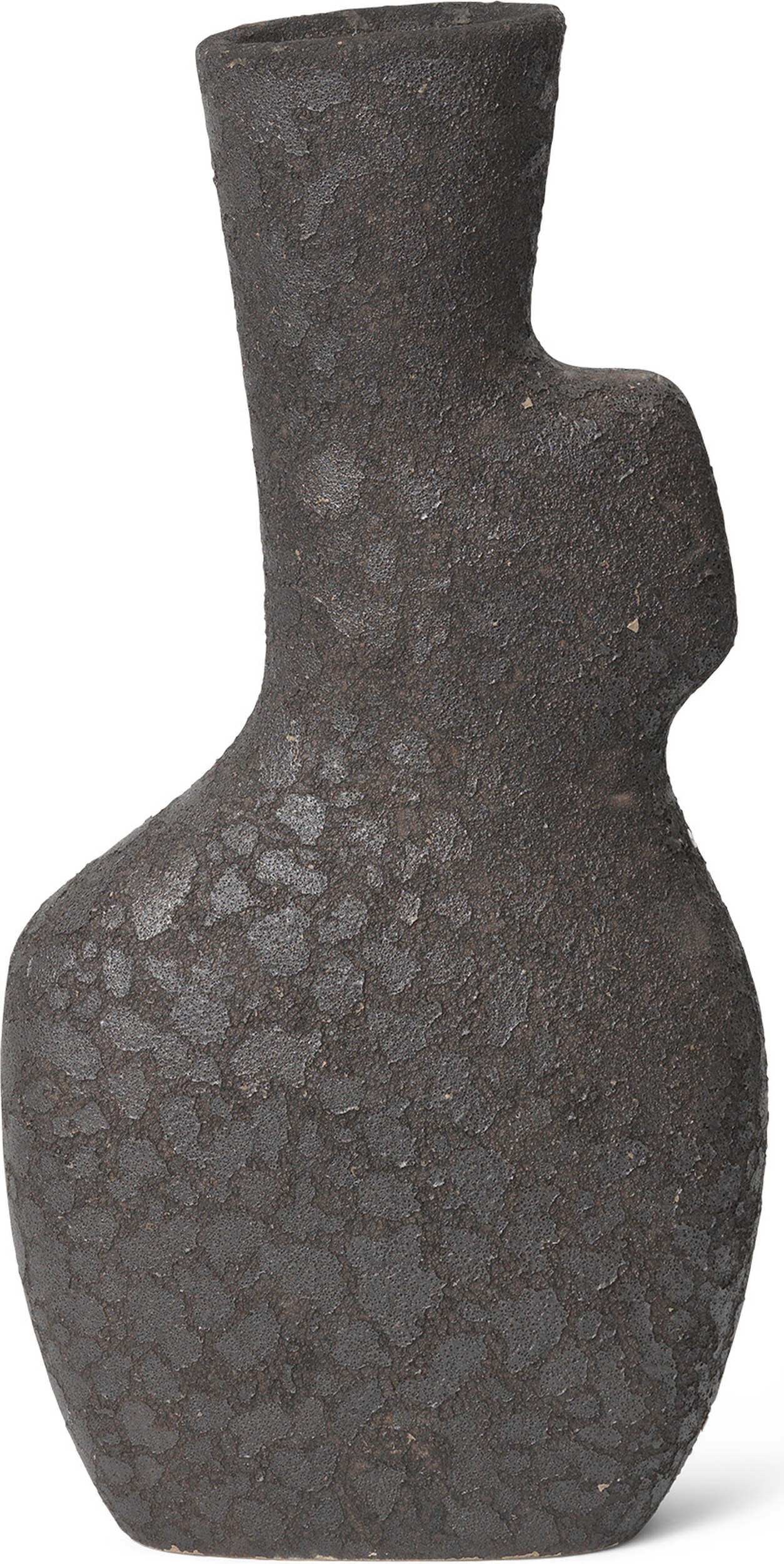 Yara Vase 35,5 cm dunkelgrau
