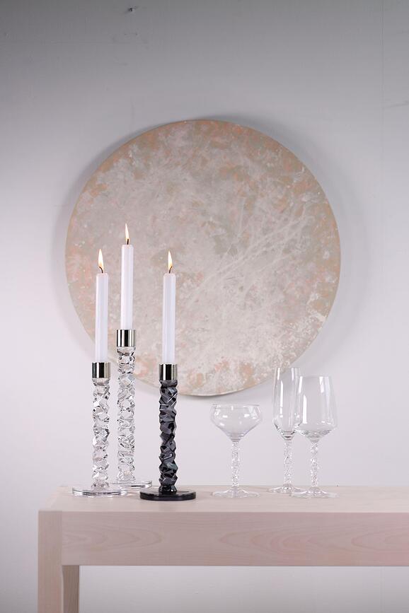 Carat Chandeliers pour bougies classiques, 24,2 cm, argentés, Lot de 2