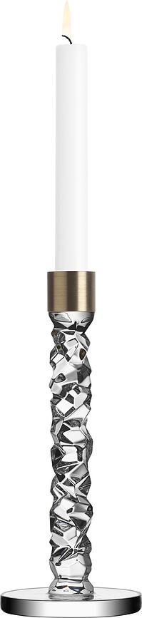 Carat Κηροπήγια για κλασικά κεριά, ύψος 24,2 cm, ασημένια, 2 τμχ