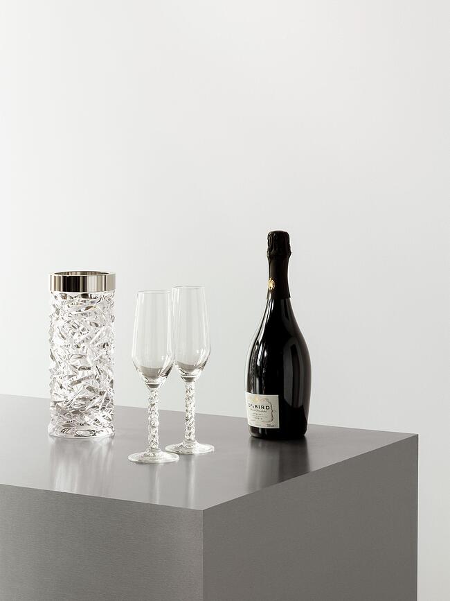 Jarrón Carat 24 cm, plateado