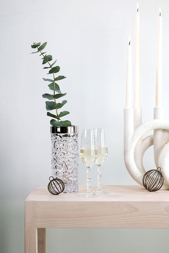 Jarrón Carat 24 cm, plateado