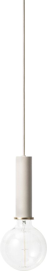 Socket Pendant Κρεμαστό Φωτιστικό, μεγάλο, ανοιχτό γκρι