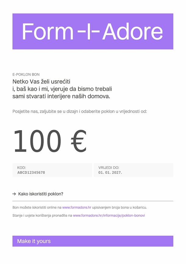 FormAdore.hr E-poklon Kartica 50 EUR