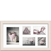 Malmo Frame for 5 photos 27 x 51 cm pale pink