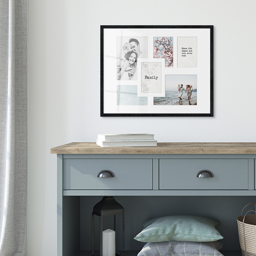 Kyoto Κορνίζα για 6 φωτογραφίες, 40 x 50 εκ., καφέ, με λευκό πασπαρτού