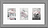 Malmo Cadre photo pour 3 photos, gris