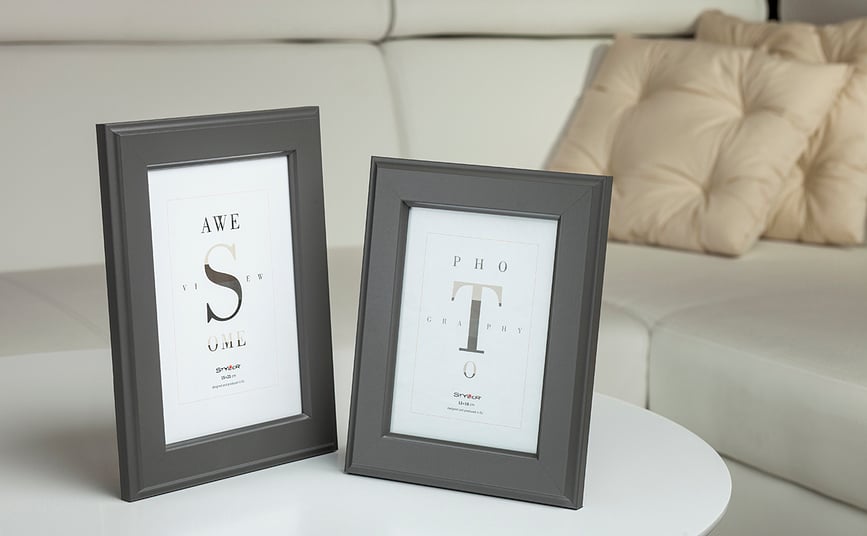 Marco de fotos Malmo, 15 x 21 cm, gris