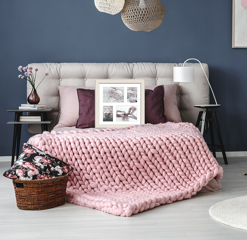 Marco de fotos para 4 imágenes Malmo, 39 x 39 cm, blanco