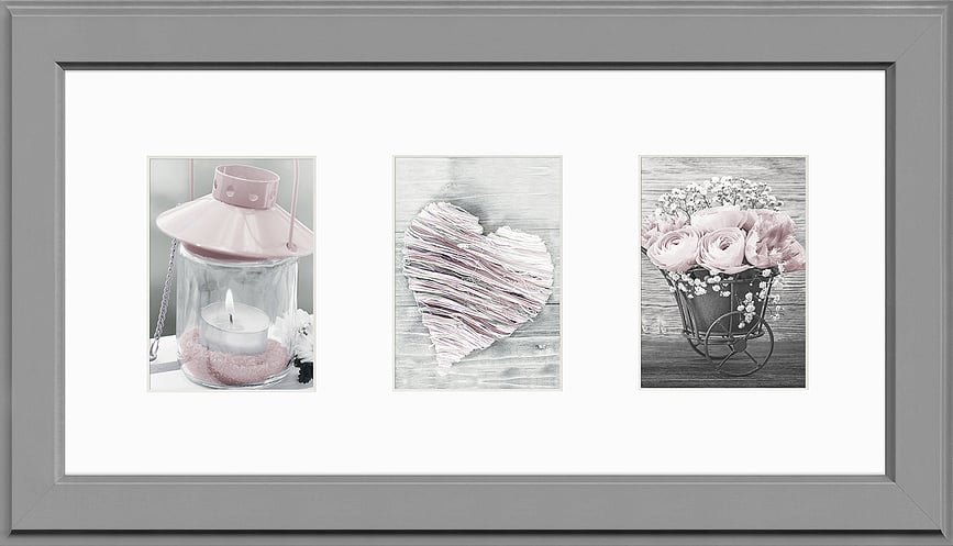 Marco de Fotos para 3 fotos Malmo, gris