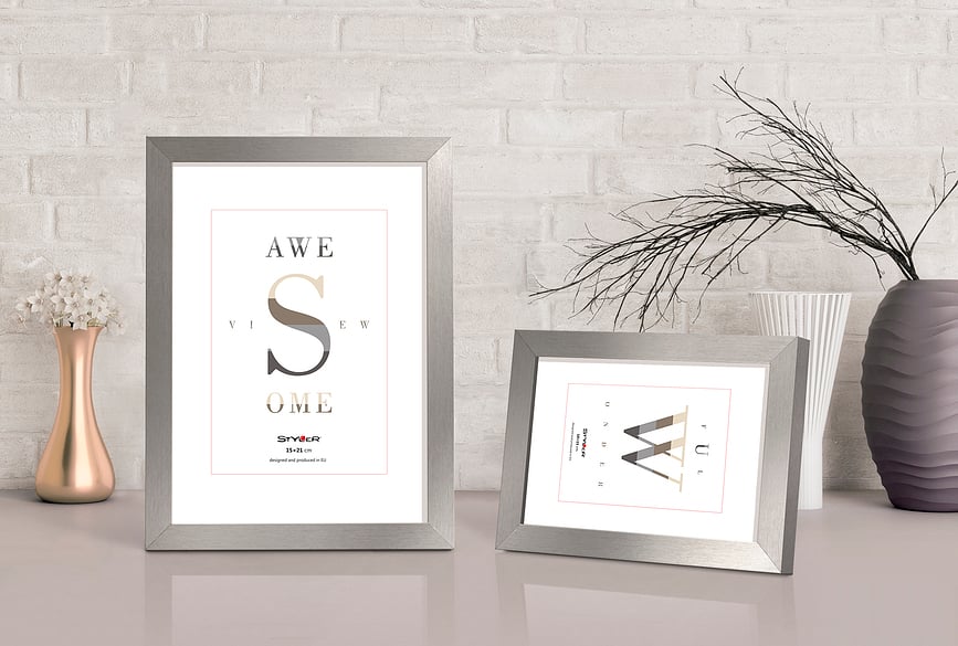 Marco de Fotos Sanremo, 13 x 18 cm, plateado oscuro