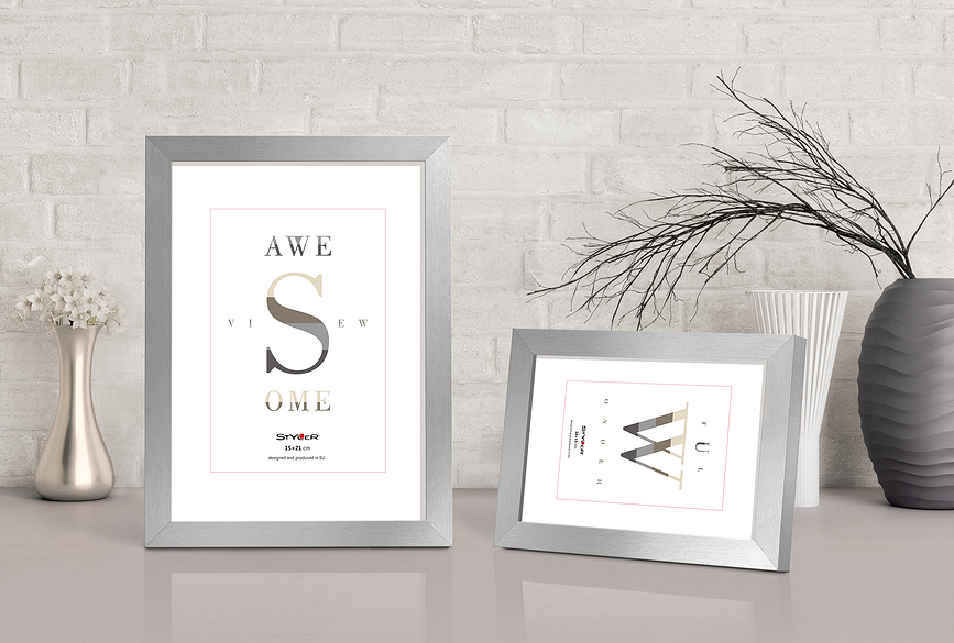 Marco de Fotos Sanremo, 21 x 30 cm, plateado oscuro