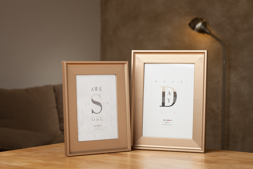 Marco London, 21 x 30 cm, dorado oscuro