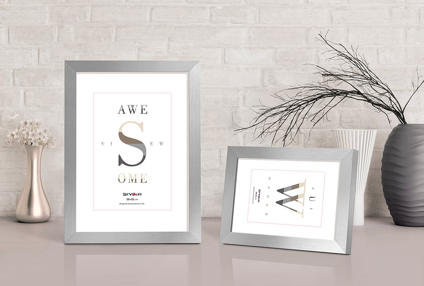 Sanremo Okvir za slike, 21 x 30 cm, temno srebrn