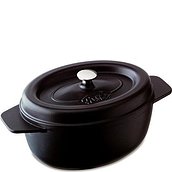 Arcana Oven pan oval black cast iron