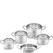 Original Profi Collection Cooking pot set with glass lids and a frying pan with handles 5 el.
