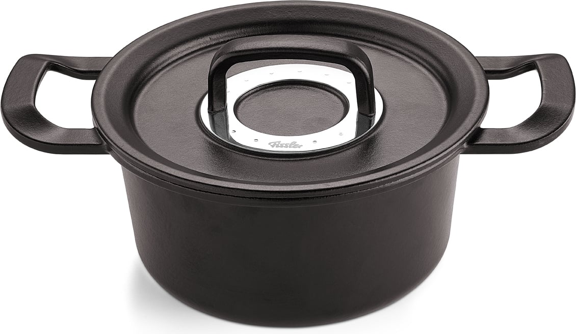Original Profi Collection Gusseisen Topf 2,5 l, schwarz