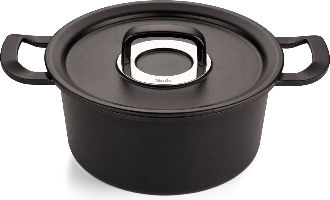 Original Profi Collection Gusseisen Topf 4,3 L, schwarz
