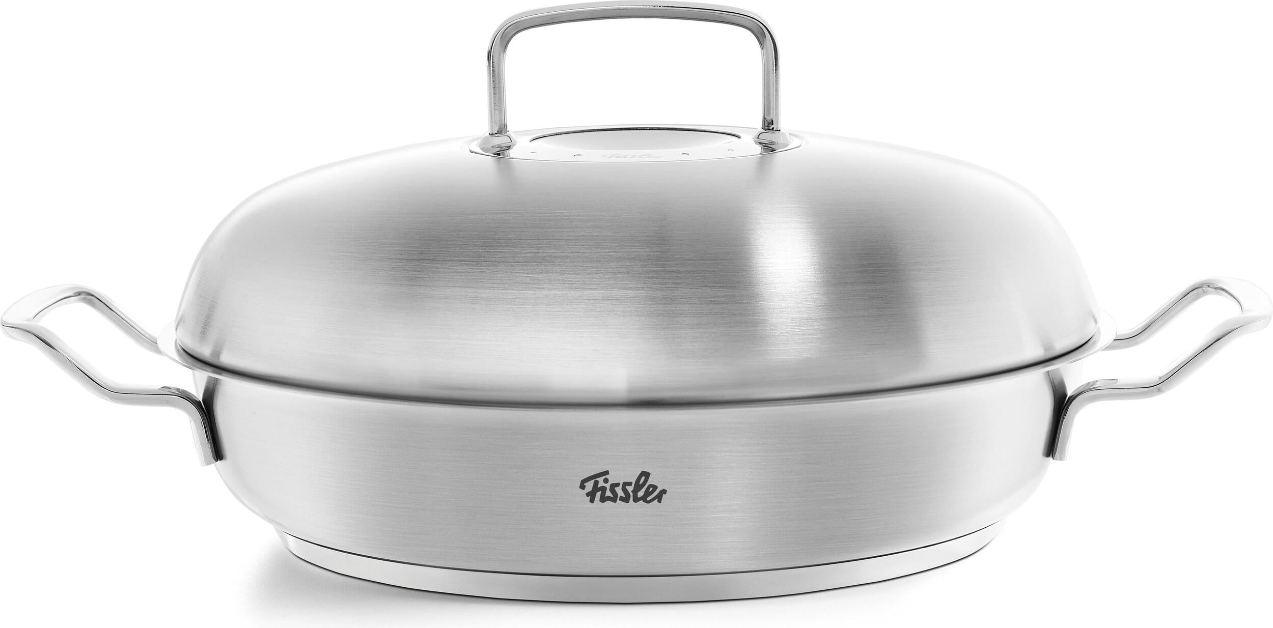 Original Profi Collection Pfanne 28 cm aus Stahl mit Haltegriffen und Deckel