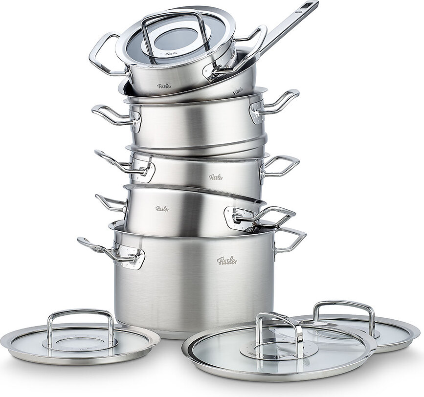 Set de casseroles Original Profi Collection avec couvercles en verre et casserole, 6 pièces