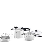 Vitavit Premium Pressure cooker 4,5 l with additional pan, perforated insert and glass lid