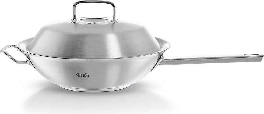 Wok de acero Original Profi Collection, 30 cm, con asa y tapa