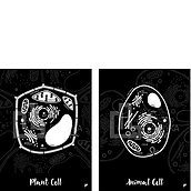 Plakat Animal Cell i Plant Cell w zestawie 2 szt.